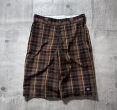 Dickies checked wide half pants y2kのサムネイル