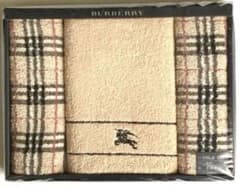 BURBERRY タオルセット ベージュ バスタオル1枚 フェイスタオル2枚
