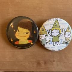 奈良美智 缶バッジ 頭の大きな女の子のサムネイル