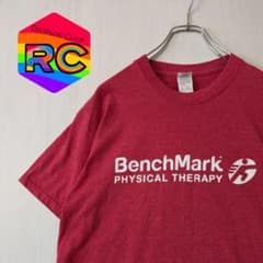 【SALE】古着 海外仕入れ GILDAN 企業ロゴ Tシャツ M レッドのサムネイル