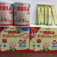 明治ほほえみ 800g×2缶 らくらくキューブ 48袋×2 ＋5袋のサムネイル