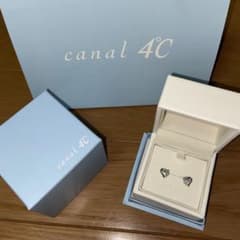 【美品】Canal4°c ピアス ホワイトゴールドK10 アクアマリン トパーズのサムネイル