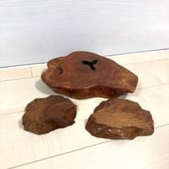 天然木 花台 飾り台 3点セット 盆栽台 花台 - メルカリ