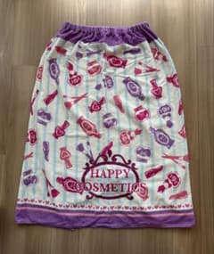 ラップタオル 巻きタオル 女の子スイミング コスメ柄 80cm×115cm 水泳