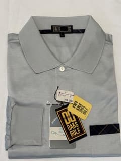 DAKS GOLF メンズ 長袖ポロシャツ グレー Lサイズ　未使用　タグ付のサムネイル