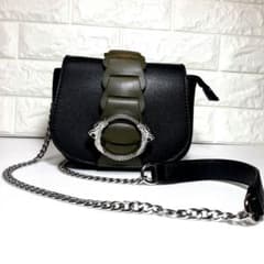 ROSE BUD レディース　バック　ショルダーバッグ　チェーン　黒　金具派手