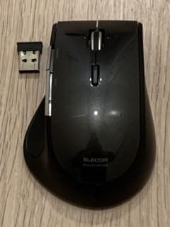 中古 エレコム ワイヤレス マウス M-BL22DBBK 5ボタン ブラック 黒のサムネイル