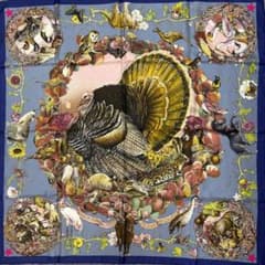 美品】HERMES エルメス カレ90 テキサス動植物図鑑 スカーフ シルク