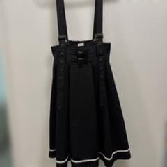 axes femme 黒 サスペンダー付きフレアスカートのサムネイル