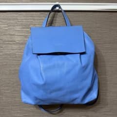 GIANNI CHIARINI レザー リュック バッグ ブルー イタリア製 - メルカリ