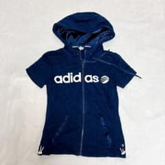 adidas 半袖パーカー S ネイビーのサムネイル