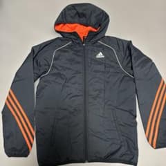 남성 S⭕️adidas 풀 Zip 윈드 브레이커 후드 포함 감색