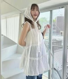 Kastane インド綿ティアードチュニック ホワイトのサムネイル