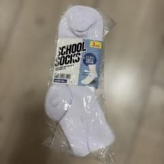 【新品】スクールソックス 白 3足組 24-26cm 通学用のサムネイル