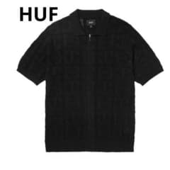 HUF 新品 MONOGRAM JACQUARD ZIP SWEATER ポロ - メルカリ