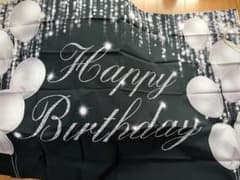Happy Birthday バースデー背景布 撮影用180cm×123cmのサムネイル
