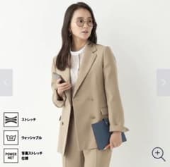 新品未使用タグ付き⭐︎ORIHICA オリヒカ ベージュ ウォッシャブル SS オリヒカ ORIHICA レディース ベージュ ダブルブレスト ジャケット L