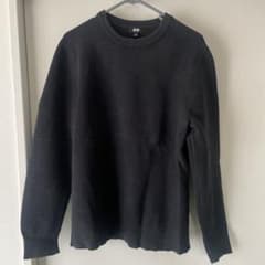 UNIQLO クルーネックニット ブラック Mサイズのサムネイル