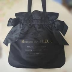 Maison de FLEUR ダブルリボントートバッグ ブラックのサムネイル