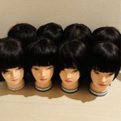 美容師国家試験本番用カットウィッグ10センチレイヤー規定カット済8点