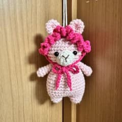 か*ん様 ピンクのうさぎ型あみぐるみのサムネイル