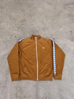 FRED PERRY トラックジャケット ブラウン 刺繍ロゴ