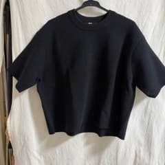 UNIQLO ウォッシャブルミラノリブセーター ブラック Lサイズのサムネイル