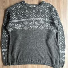 NWT NATURALS ノルディック ニット ウール雪柄 総柄 古着のサムネイル