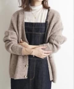 【美品】SLOBE IENA アルパカ.モヘア混シャギーニットカーディガンのサムネイル