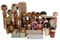 こけし 民芸品 大量セット まとめ売り 昭和レトロ 創作 伝統 46個以上のサムネイル