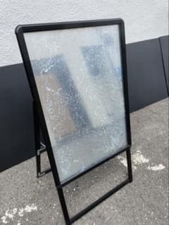片面A型スタンド看板 店舗看板 屋外対応 立て看板　ブラック 厨房機器大阪のサムネイル