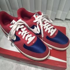 NIKE AIR FORCE 1 レッド ネイビー スニーカー 27.5cmのサムネイル