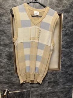 dunhill Sport ベージュ Vネックベスト Lサイズ dunhill SPORT ニットベスト ベージュ×ブルー M - メルカリ