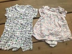 ベビー服ロンパース花柄 50〜60のサムネイル