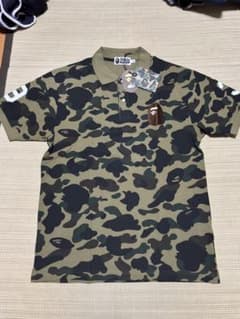 A BATHING APE グリーンカモ ポロシャツ XL - メルカリ