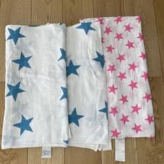 3枚セット　エイデンアンドアネイ　星柄　おくるみ　大判のサムネイル