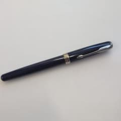 Parker Sonnet ダークブルー 万年筆　18K-750 　F（細字） Parker Sonnet ダークブルー 万年筆 18K-750 F（細字） - メルカリ