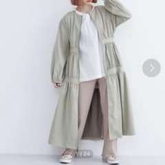 merlot ティアードノーカラージップロングコートのサムネイル