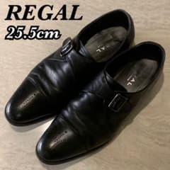 REGAL シングルモンクストラップシューズ 25.5cm 黒 ブラック 革靴