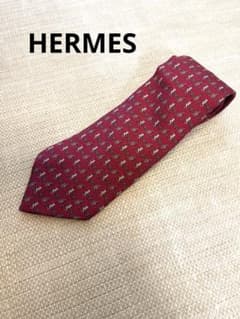 HERMES ネクタイ レッド カンガルー タツノオトシゴ | Mercari