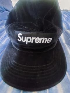 Supreme ブラック コーデュロイキャップのサムネイル