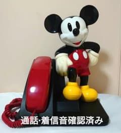 ディズニー ミッキーマウス プッシュボタン式固定電話電話器
