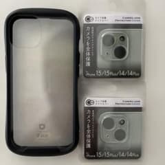 iFace 透明ケース + カメラレンズ保護カバー4個＋スヌーピーのケースのサムネイル