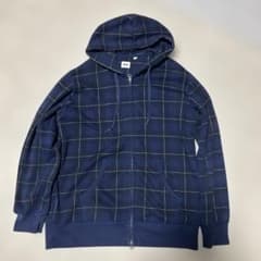 00s OLD UNIQLO ダブルジップパーカー チェック柄 y2k - メルカリ