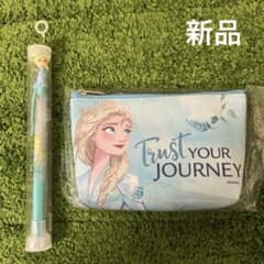 아나운서와 눈의 여왕 엘사 파우치 3 색 볼펜