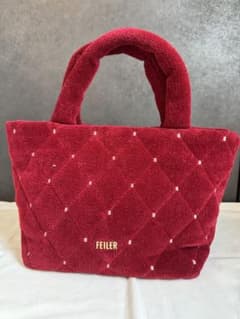 本日まで‼️FEILER フェイラー トートバッグ レッド キルティング 本日まで‼️FEILER フェイラー トートバッグ レッド キルティング