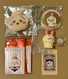【正規品】ちいかわ観光 ノベルティ おかお　ぬいぐるみバッジ　6個セット　うさぎ 正規品】ちいかわ観光 ノベルティ おかお ぬいぐるみバッジ 6個セット