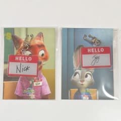 ズートピア 2 韓国 映画 特典 ニック ジュディ キーホルダー 2個