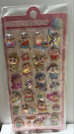 【韓国限定】クレヨンしんちゃんぷくぷくシール、ドロップシールのサムネイル