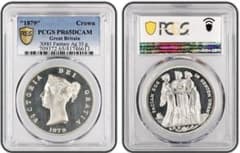 1879 イギリス ビクトリア スリーグレイセス クラウン銀貨 PCGSPR65 1879 イギリス ビクトリア スリーグレイセス クラウン銀貨 PCGSPR65